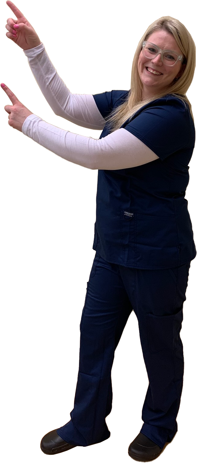 Doctor pointing